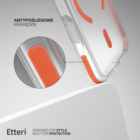 Etui Etteri Icy Mag do iPhone 17 Pro Max pomarańczowe
