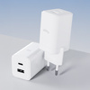 Allity ładowarka sieciowa GaN PD QC ATC-01-45WAC 1x USB-C 1x USB-A 45W biała
