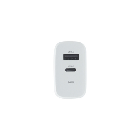 Maxlife ładowarka sieciowa PD QC MXTC-10-20AC 1x USB-C 1x USB 20W biała
