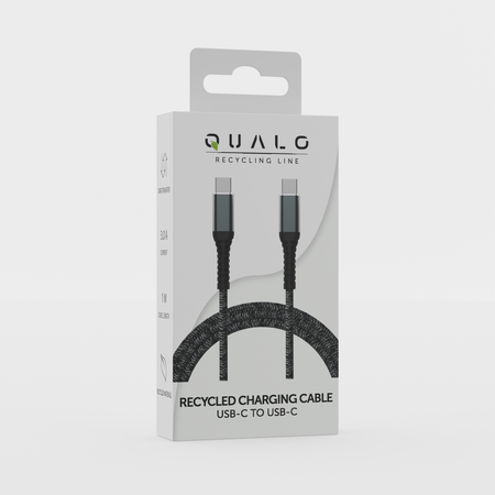 QUALO recycling kabel USB-C/USB-C 3A 1m QRC-CC-01