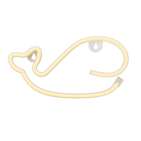 Forever Light neon LED WIELORYB ciepły biały Bat + USB FLNEO9