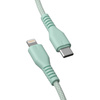QUALO kabel nylonowy USB-C - Lightning 1,5m 2,4A mietowy QKN-CL-21
