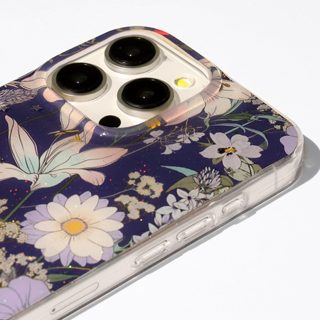 Nakładka Glow Glam do iPhone 15 Pro 6,1" niebieska