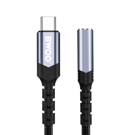 BWOO adapter AUX 3.5mm - USB-C czarny BZ47
