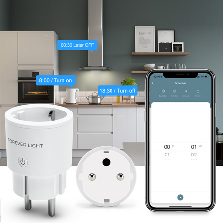 Forever Light Gniazdo Sieciowe WiFi Smart 240V 10 A - FLSP10B