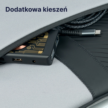 QUALO pokrowiec na laptopa 13,3' szary QPL-13-07