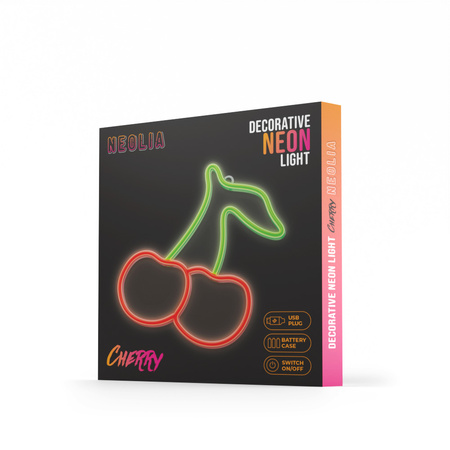 Neon LED CZEREŚNIA zielono czerwona NNE23 Neolia