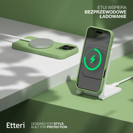 Nakładka Etteri Silicone Case do iPhone 12 / 12 Pro 6,1" jasnozielona