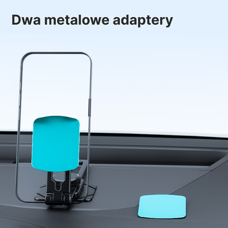 QUALO uchwyt samochodowy magnetyczny na szybę round clear S czarny QUSM-S-RCS-01