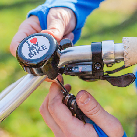 Forever Outdoor dzwonek do roweru I love my bike niebieski