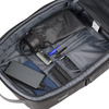 QUALO plecak sztywny wodoodporny z portem USB czarny QPS-W-USB-01