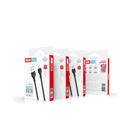 XO kabel NB200 USB - USB-C 1,0m 2.1A biały