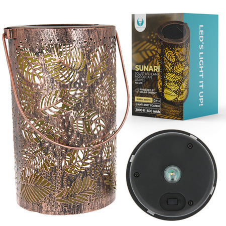 Lampa solarna LED SUNARI FLS-210 Marokańskie liście 3000K 300mAh Li-Ion IP65 Forever Light
