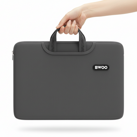 BWOO neoprenowa torba na laptopa z uchwytem 14" szara