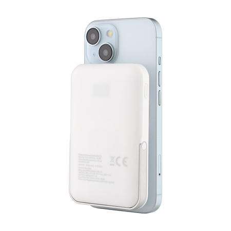 QUALO MagSafe power bank 10000 mAh z LED i podstawką biały QMPB5-LD-00