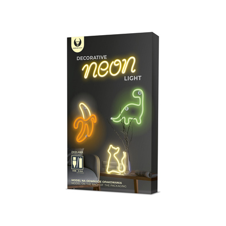 Forever Light neon LED BANAN biały żółty Bat + USB FLNE10