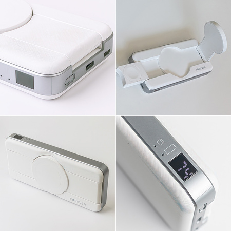 Forever power bank bezprzewodowy MATB-300 10000 mAh 3w1 biały