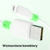 QUALO Recycling kabel USB-A - Lightning 1,5m 2,4A biały QRC-AL-00