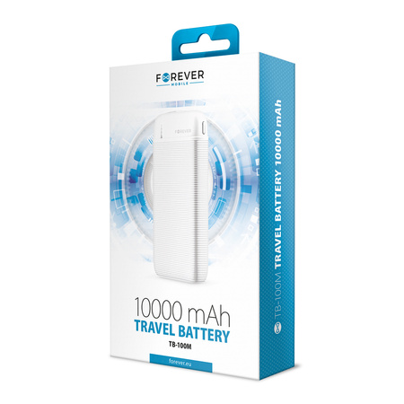 Forever powerbank 10000 mAh TB-100M biały