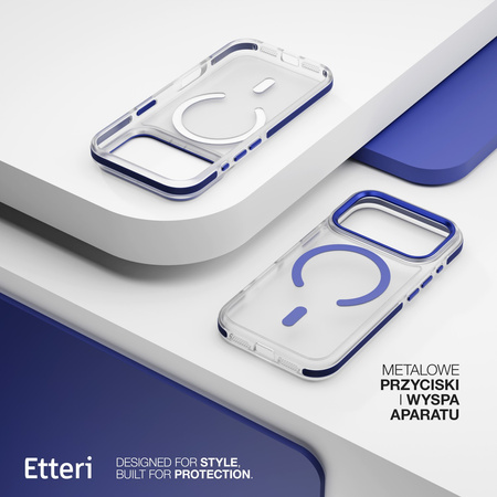 Etui Etteri Icy Mag do iPhone 17 Pro niebieskie