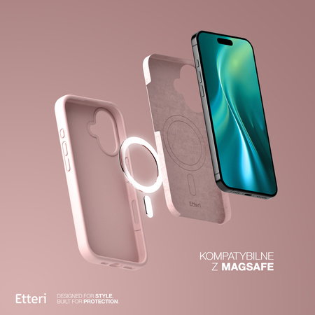 Etui Etteri Silicone Mag case do iPhone 17 Air jasnoróżowe