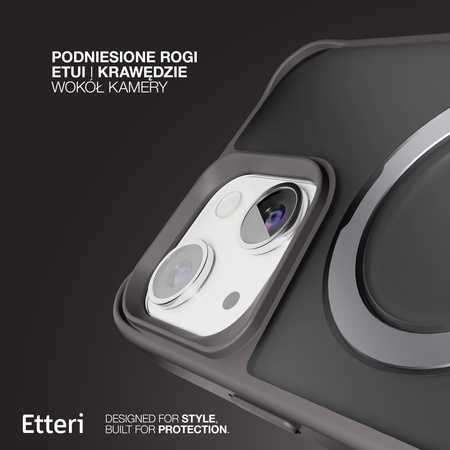 Etui Etteri Matt Mag Ring do iPhone 12 / 12 Pro 6,1" szare