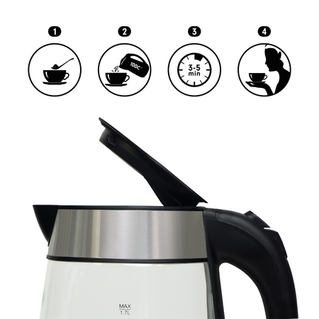 Huslog czajnik szklany 1,7L AK-0537