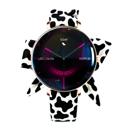 Forever Smartwatch SB-370 Lucca Różowe Złoto - Łaciaty Pasek