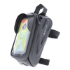 Forever Outdoor wodoodporna torba rowerowa ze wzmocnionymi bokami oraz uchwytem na telefon czarna