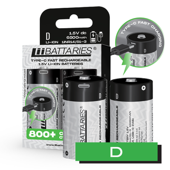 Bateria Liibattaries akumulator Li-On typ D 2szt TTT