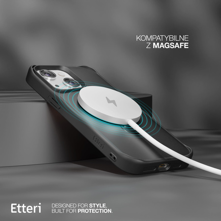 Etui Etteri Matt Mag Ring do iPhone 13 6,1" czarne