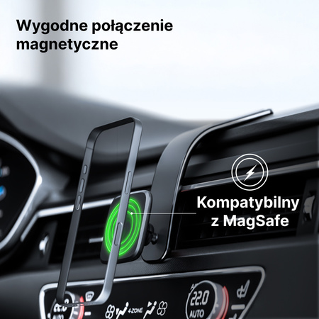 QUALO uchwyt samochodowy magnetyczny na deskę czarny QUSM-D-01