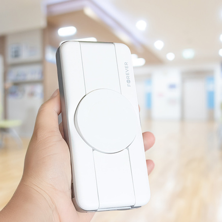 Forever power bank bezprzewodowy MATB-300 10000 mAh 3w1 biały