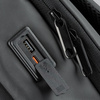 QUALO plecak sztywny wodoodporny z portem USB czarny QPS-W-USB-01