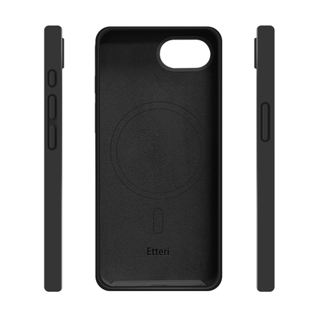 Etui Etteri Silicone Mag do iPhone 16e czarne