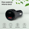 QUALO Recycling ładowarka samochodowa USB-A USB-C czarna 32W QRLS-AC-01-32