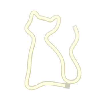 Forever Light neon LED KOT ciepły biały Bat + USB FLNEO3