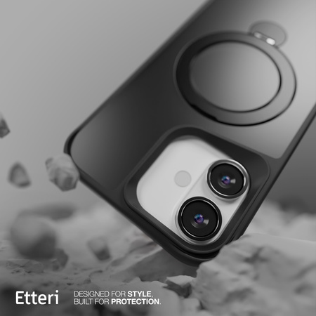 Etui Etteri Matt Mag Ring do iPhone 16 Pro 6,3" czarne