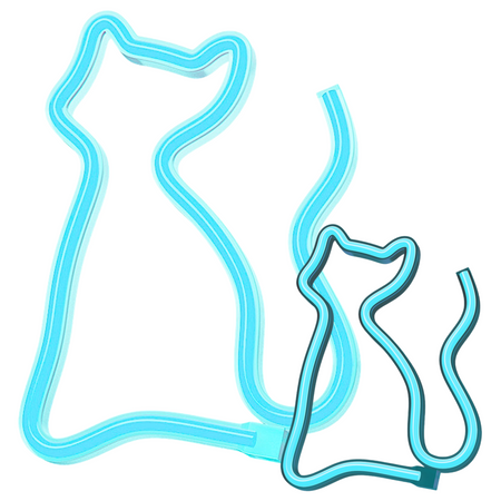 Neon LED KOT turkus NNE24 Neolia