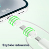 QUALO Recycling kabel 3w1 USB-C - USB-A adapter microUSB + Lightning 1,5m 3A biały QRC-CA+M+L-00