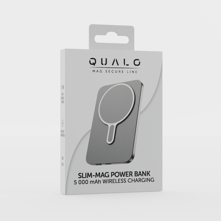 QUALO MagSafe power bank 5000 mAh 20W szary QMPB5-20-18