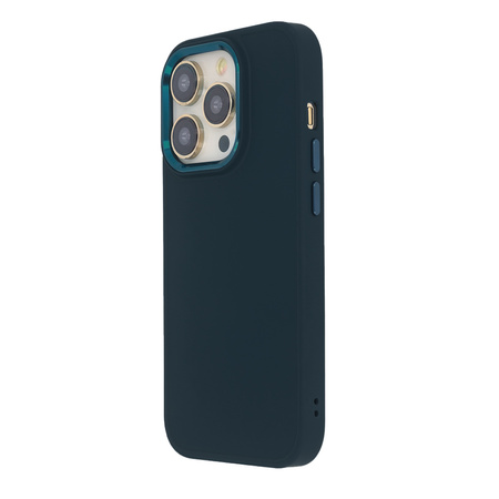 Nakładka Satin Elegant do iPhone 14 Pro 6,1" ciemnoniebieska