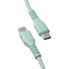 QUALO kabel nylonowy USB-C - USB-C 1,5m 3A 60W miętowy QKN-CC-21