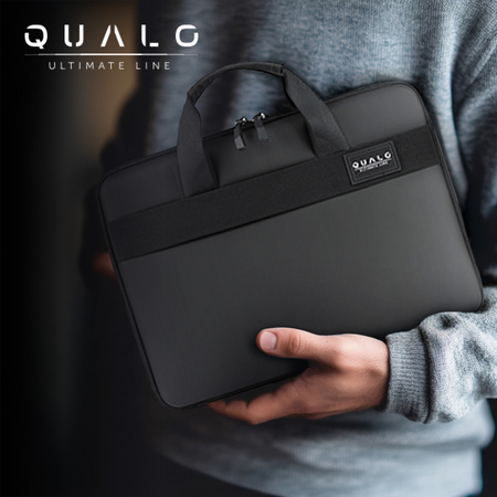 QUALO pokrowiec na laptopa usztywniany z uchwytem 13,3' czarny QPL-SU-01