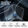 QUALO Transparent ładowarka samochodowa USB-A USB-C aluminiowa 65W QTLS-AC-A-65