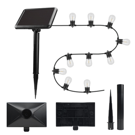 Girlanda świetlna SUNARI FLS-60 7,5m zewnętrzna 10 żarówek LED solarna IP44 Forever Light