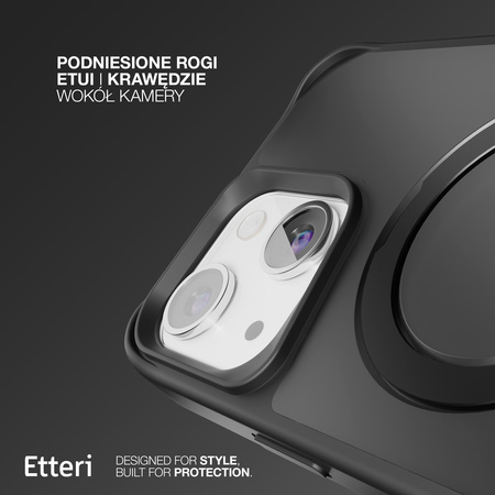 Etui Etteri Matt Mag Ring do iPhone 15 6,1" czarne