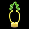 Neon na podstawce LED ANANAS pomarańczowo zielony USB-C FSC-12 Forever Light