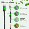 QUALO recycling kabel USB-C/USB-C 3A 1m QRC-CC-01