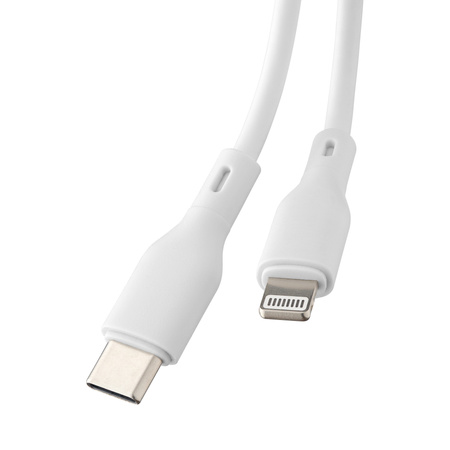 QUALO Recycling kabel USB-C - Lightning 1,5m 2,4A biały QRC-CL-00